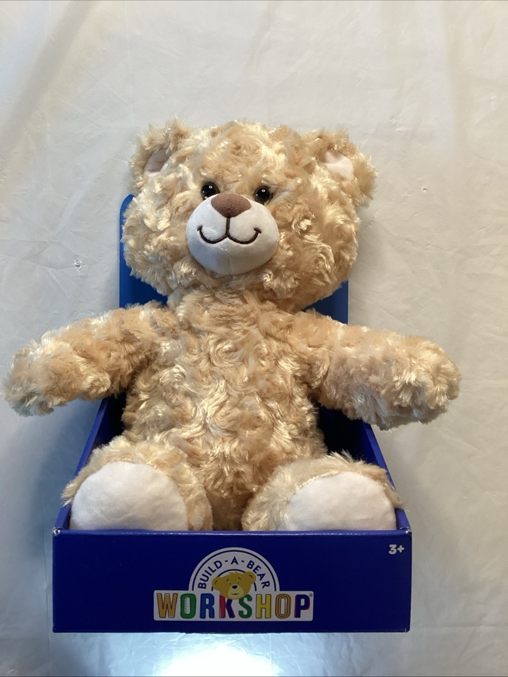 Build-A-Bear Cream Curly Plush Teddy in Light Beige
